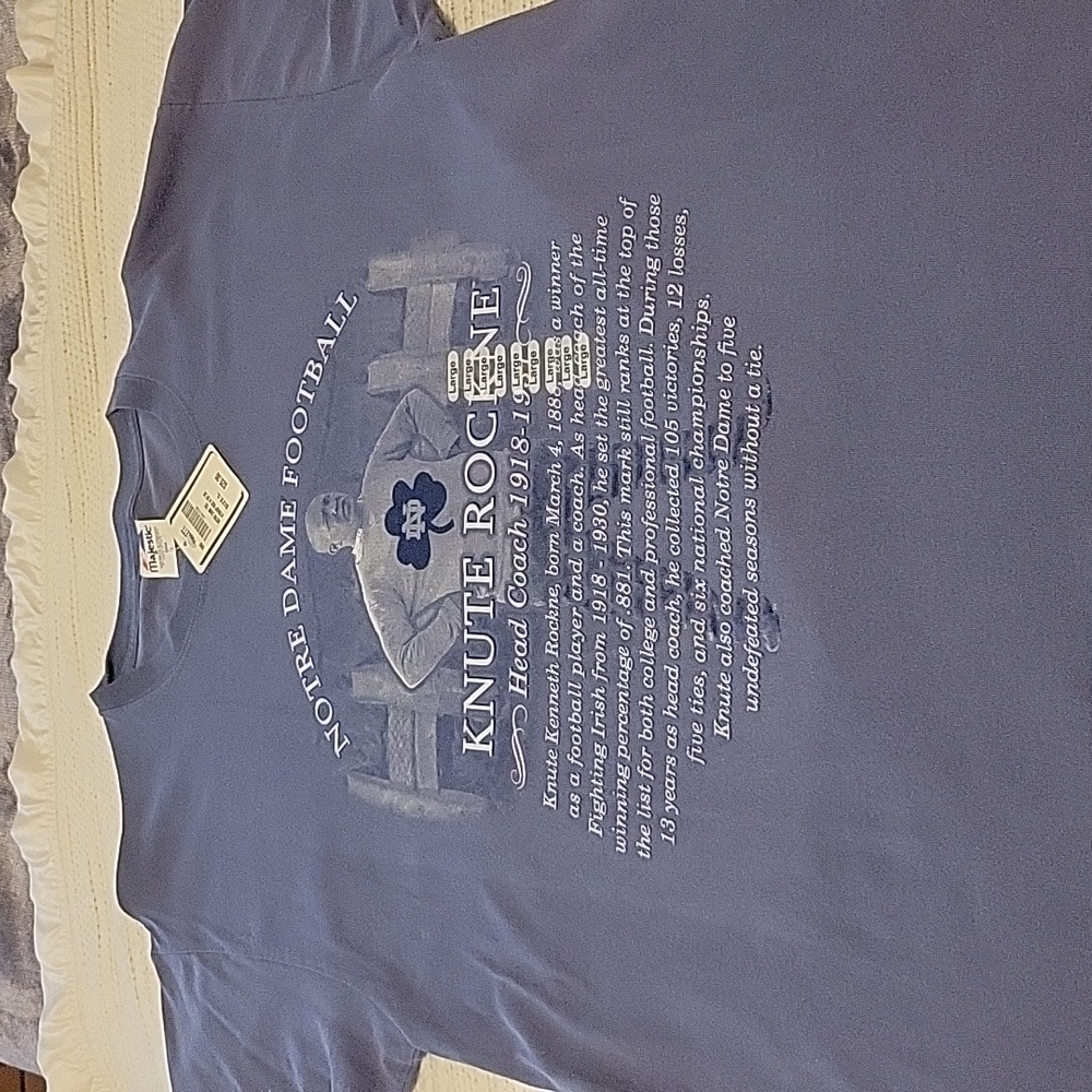 Vintage NWT Notre Dame Football T-SHIRT